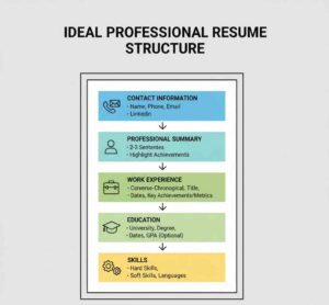 Professional Resume Structure Infographic and Layout Guide